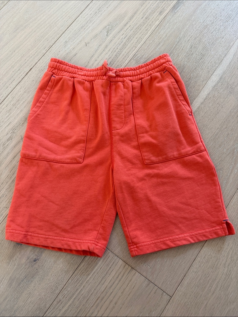 Mini Boden Jersey Orange Drawstring Shorts, Size 9-10